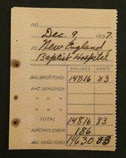 Rare Orig Meyer Lansky Hand Written Check Receipts From His Personal Check Book picture