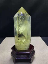 2.64lb Natural Citrine Quartz Crystal Obelisk Quartz Point Reiki Healing +Stand picture