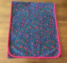 Vintage Lands’ End Home ~ Table Runner  13” x 66” Paisley Red Blue Green Belgium picture