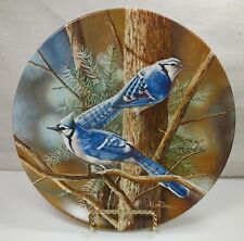 VTG Edwin M Knowles The Blue Jay By Kevin Daniel Birds Collectors Plate 10120O picture
