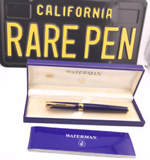 WATERMAN L'Etalon Rollerball Pen Blue & Gold Mint or Unused boxed picture
