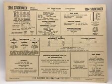 1964 STUDEBAKER SUN ELECTRIC CORPORATION CHARGING SYSTEM SPECIFICATIONS picture