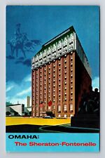 Omaha NE-Nebraska Sheraton-Fontenelle Cowboy Antique Hotel Vintage Postcard picture
