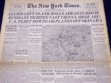 1945 APR 7 NEW YORK TIMES - ALLIED LEFT FLANK ROLLS AHEAD IN REICH - NT 371 picture