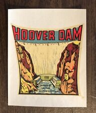 Original Vintage from 1964 - Hoover Dam Decal - Highest in the World - Souvenir picture