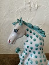 Italian ceramic sculpture-horse. Figurine Bank. Artisan home decor picture
