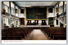 Original Old Vintage Postcard Faneuil Hall Interior Boston Massachusetts USA picture