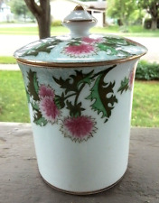VINTAGE ROSSETTI HAND PAINTED THISTLE COVERED DISH, OCCUPIED JAPAN picture