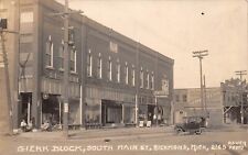 RPPC Gierk Block South Main St Richmond Michigan c1910 Photo Postcard picture