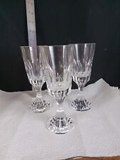 3 Baccarat D’Assas Crystal  Wine Glass 6.5” Tall - Signed Unused  Excellent  picture