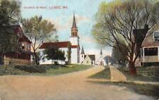 Lubec, ME Maine   CHURCH STREET SCENE  Washington County  1910 Vintage Postcard picture