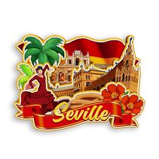 Seville Spain Refrigerator magnet 3D travel souvenirs wood craft gift picture