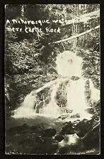 Early RPPC Waterfall Near Castle Rock, Washington. C 1911 Cowlitz County  picture