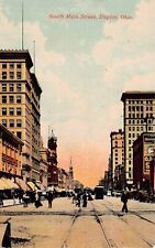 Dayton OH Ohio Main Street Downtown Early 1900 Trolley Callahan Vtg Postcard A35 picture