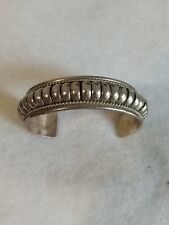Navajo Signed PA Sterling Silver Cuff Bracelet 40 Grams Native American Tribal  picture
