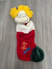 Vintage 90s Rugrats Nicktoons Angelica Plush Christmas Stocking EUC HTF  picture