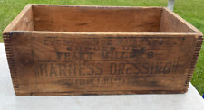 Antique JOINTED Wooden HORSE HARNESS DRESSING Nail BOX Vintage Shipping Crate picture
