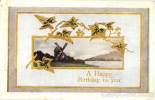 Windmill A Happy Birthday To You Postcard Vintage Post Card picture