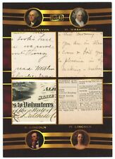2022 Pieces Of The Past George Washington Abraham Lincoln Hand Writing The Bar picture