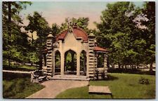 Vtg Bloomington IN Well House Indiana University Albertype Hand Colored Postcard picture