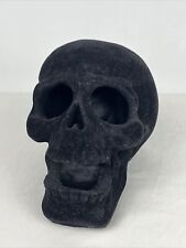 Black Velvet Skull:  Halloween Decor, Goth Aesthetic, Dark Academia,Spooky, Prop picture