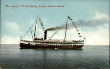 Steamer Cabrillo leaving Avalon Catalina Island California c1910 Rieder postcard picture