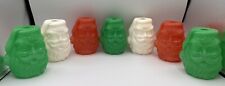 Rare Vintage Santa Blow Mold Holiday Parti-Lites Light String Cover Lamps Lot#1 picture