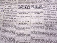 1932 DECEMBER 3 NEW YORK TIMES - SCHLEICHER NAMED CHANCELLOR - NT 4075 picture