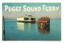 Puget Sound Washington WA Postcard Ferry Olympic c1960s picture