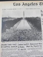 VINTAGE NEWSPAPER HEADLINE~WASHINGTON CIVIL RIGHTS MARCH MLK DR KING SREECH 1963 picture