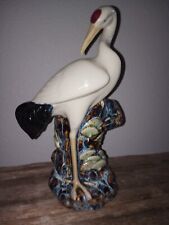 Vintage Large 10.5 inches tall Chinese Crane Bird Vase Figurine  picture