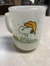 Vintage Fire King Snoopy Mug 