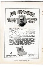 Original 1918 Beeman's Pepsin Gum Magazine Ad picture
