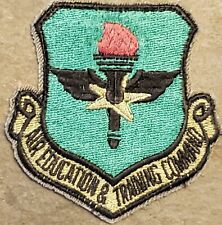 AIR EDUCATION & TRAINING COMMAND Patch: USAF AIR FORCE: SUBDUED VINTAGE MILITARY picture