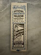 SAN FRANCISCO AMUSEMENT GUIDE FOR June 7 1928, Glorious Betsy picture