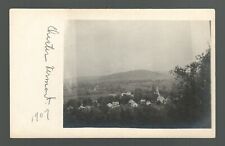 RPPC Birds Eye View Of Chester Vermont Church Visible Right Side 1907 picture