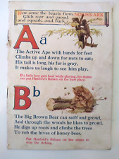 Hanford's Balsam Vintage Antique Ad ABCs Animals Booklet Children's Patent Med picture