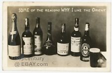 Vintage China Photograph 1930 RPPC Postcard Shanghai Liquor Bottles Orient Photo picture