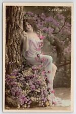 RPPC Carmen De Villers As Woodland Nymph Actress Model 1900s RPPC Postcard A38 picture