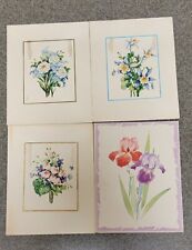 4 Vintage Floral Flower Greeting Cards Unused Blank 4