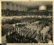 1937 Press Photo Crowd attends dedication of Fresno Memorial Auditorium picture