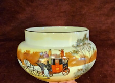 Antique Royal Doulton England COACHING DAYS Bowl Vase 5