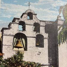 Postcard CA San Gabriel Mission Bells S.H. Kress 1915-1930 picture