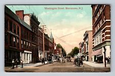 Morristown NJ-New Jersey, Scenic View Of Washington St Vintage c1909 Postcard picture
