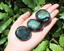 Labradorite Hand Polished Stones: Labradorite Pebbles, High Flash, Palm Stones picture