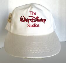 Vintage 90s Disney Studios Cap Leather Strap Back Hat Embroidered NWT READ picture
