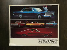Vintage 1965 Ford Full Line Mustang Fairlane 17-Page Original Sales Brochure  picture