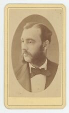 Antique CDV Circa 1870s Handsome Man With Mutton Chop Beard in Suit Columbus, OH picture
