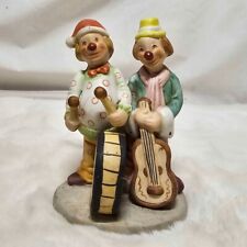 Rare Ceramic Clowns Statue Figurine Playing Instruments picture