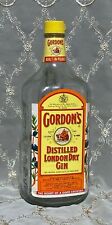 Vintage Empty Glass GORDON'S DISTILLED LONDON DRY GIN Liquor Jug Bottle/Decanter picture